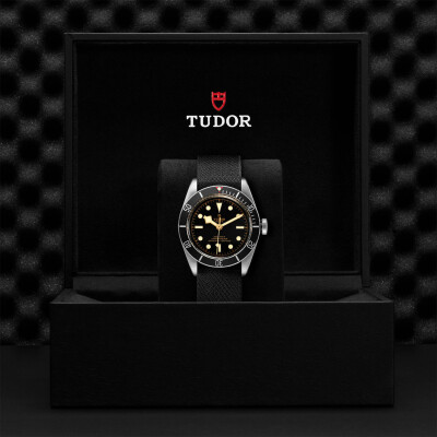 Montre TUDOR Black Bay boîtier en acier 41 mm, bracelet en tissu noir