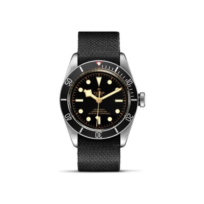 Montre TUDOR Black Bay boîtier en acier 41 mm, bracelet en tissu noir