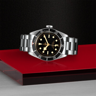 TUDOR Black Bay watch, 41 mm steel case, rivet steel bracelet