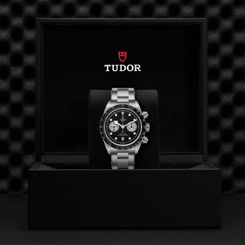 TUDOR Black Bay Chrono watch, 41 mm steel case, steel bracelet