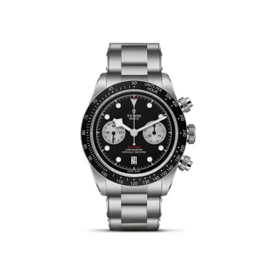 TUDOR Black Bay Chrono watch, 41 mm steel case, steel bracelet