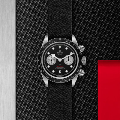 Montre TUDOR Black Bay Chrono boîtier en acier 41 mm, bracelet en tissu noir