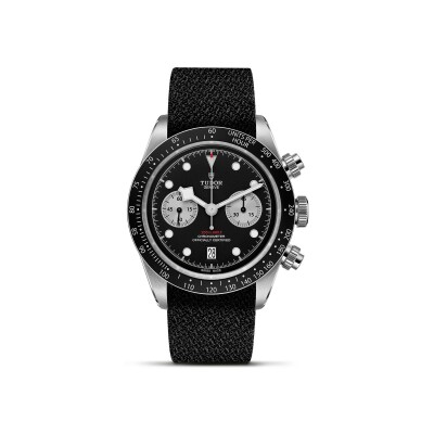 Montre TUDOR Black Bay Chrono boîtier en acier 41 mm, bracelet en tissu noir