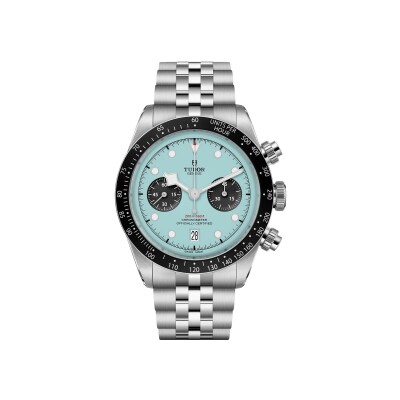 TUDOR Black Bay Chrono watch, 41mm steel case, Turquoise dial