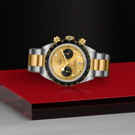 Montre TUDOR Black Bay Chrono S&G boîtier en acier 41 mm, bracelet en acier et or jaune