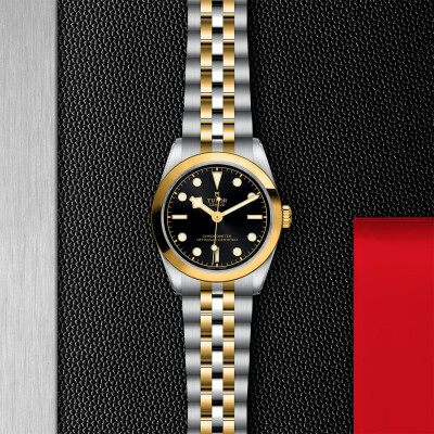 TUDOR Black Bay 31 S&G watch,31 mm steel case, steel and yellow gold bracelet