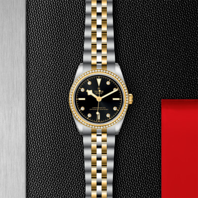 TUDOR Black Bay 31 S&G watch, 31 mm steel case, Steel and yellow gold bracelet