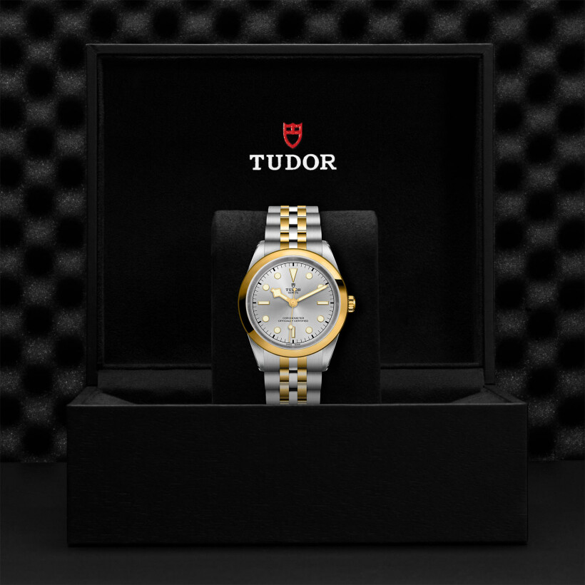 TUDOR Black Bay 41 S&G watch,41 mm steel case, steel and yellow gold bracelet
