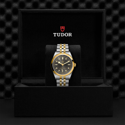 TUDOR Black Bay 41 S&G watch,41 mm steel case, steel and yellow gold bracelet