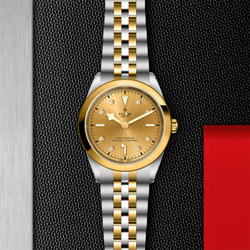 TUDOR Black Bay 41 S&G watch, 41 mm steel case, Steel and yellow gold bracelet