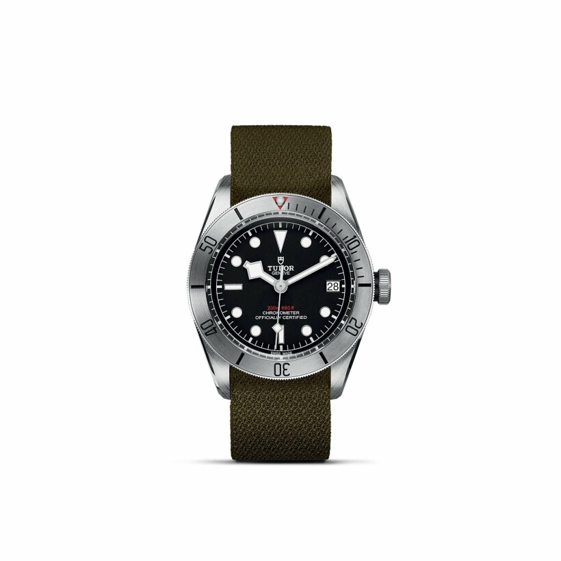 TUDOR Black Bay Steel watch, 41 mm steel case, fabric strap