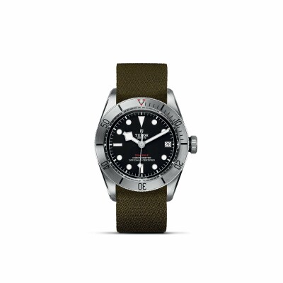 TUDOR Black Bay Steel watch, 41 mm steel case, fabric strap