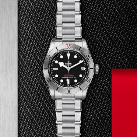 TUDOR Black Bay Steel watch, 41 mm steel case, steel bracelet