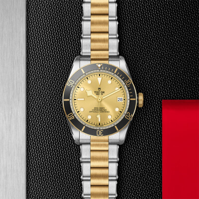 TUDOR Black Bay S&G watch, 41 mm steel case, steel and gold bracelet