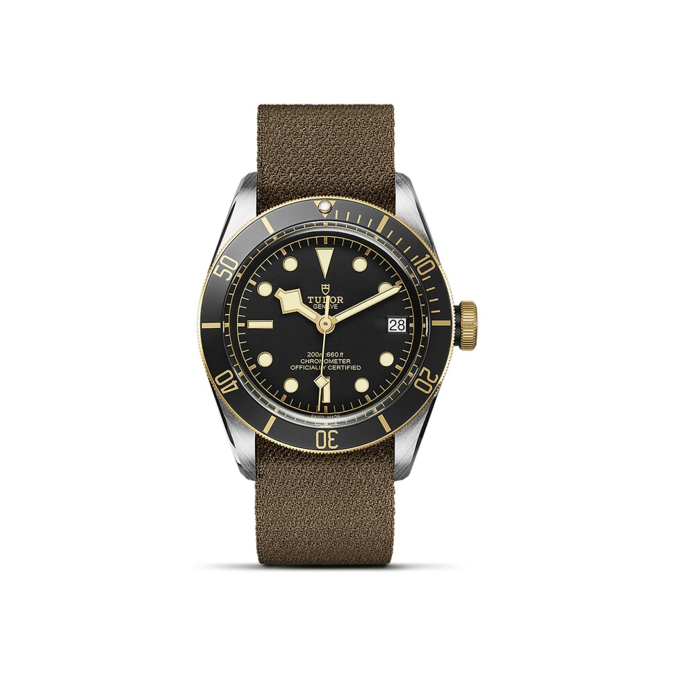 Montre TUDOR Black Bay S&G boîtier en acier 41 mm, bracelet en tissu