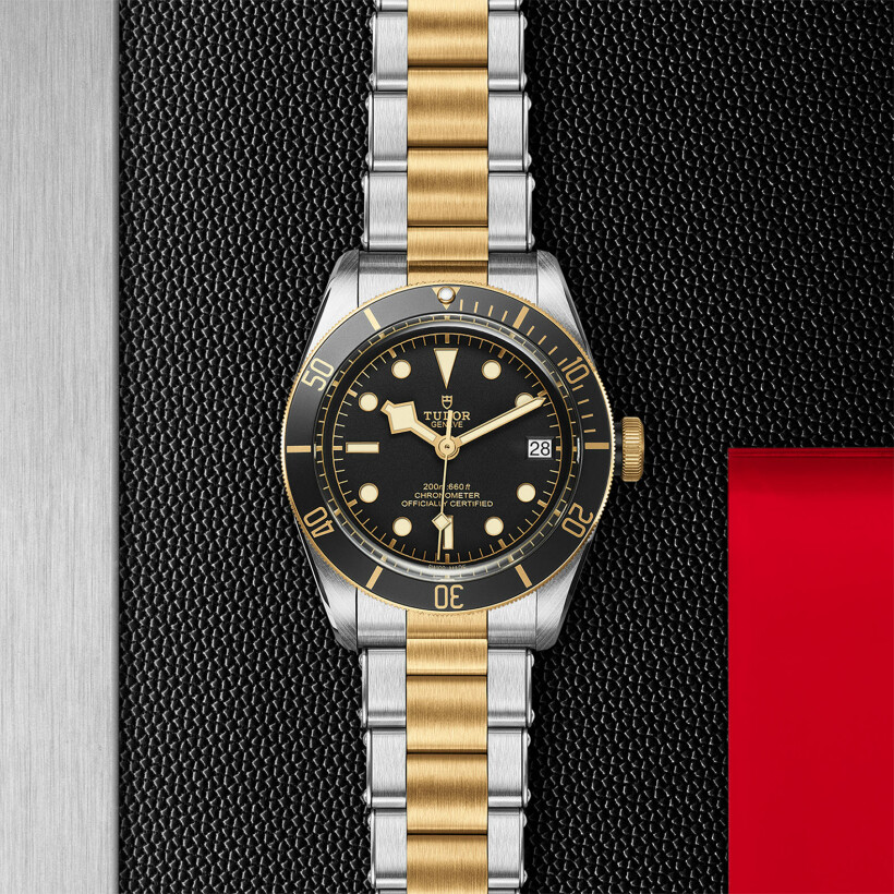 TUDOR Black Bay S&G watch, 41 mm steel case, steel and gold bracelet