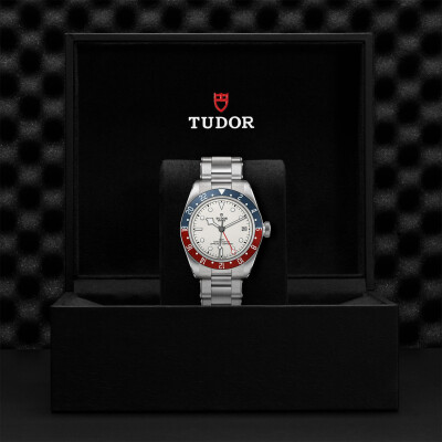 TUDOR Black Bay GMT watch, 41mm steel case, Steel bracelet