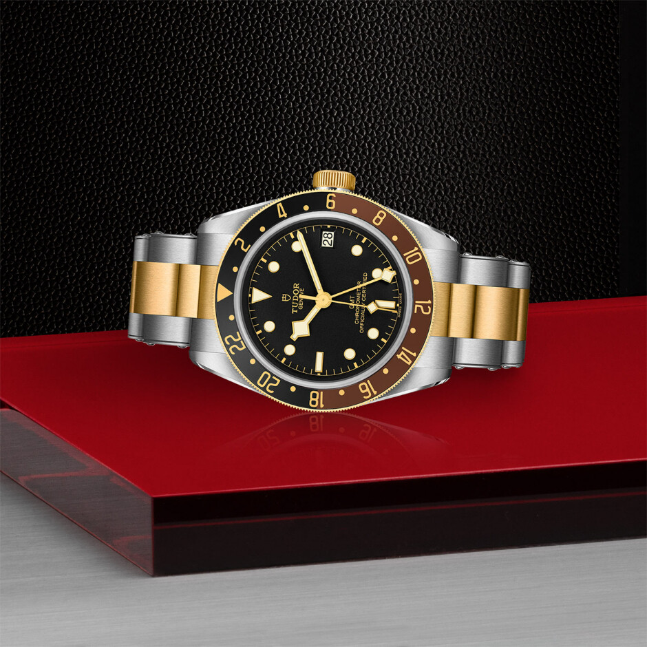 Montre TUDOR Black Bay GMT S&G boîtier en acier 41 mm, bracelet en acier et or jaune