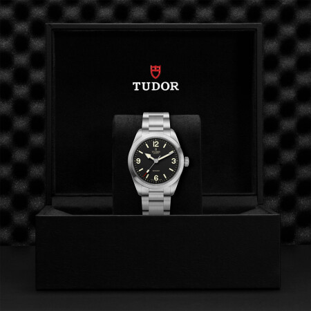 TUDOR Ranger watch, 39 mm steel case, Black dial