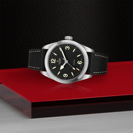 TUDOR Ranger watch, 39 mm steel case, Black dial