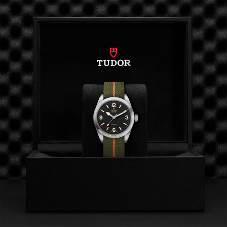 TUDOR Ranger watch, 39 mm steel case, Black dial