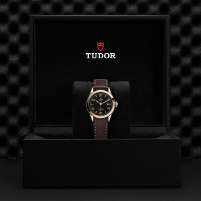 TUDOR 1926 watch, 28 mm steel case, pink gold bezel