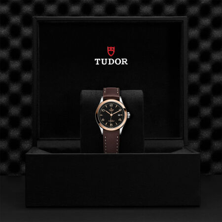 TUDOR 1926 watch, 28 mm steel case, pink gold bezel