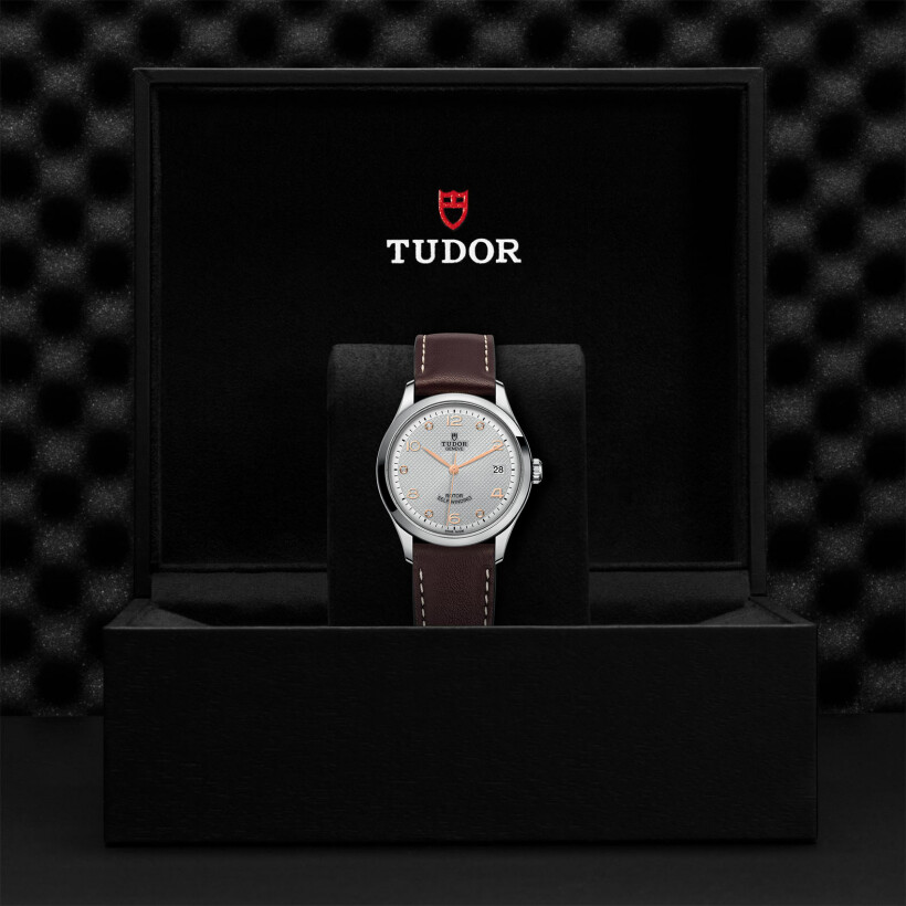 TUDOR 1926 watch, 36 mm steel case, diamond-set dial