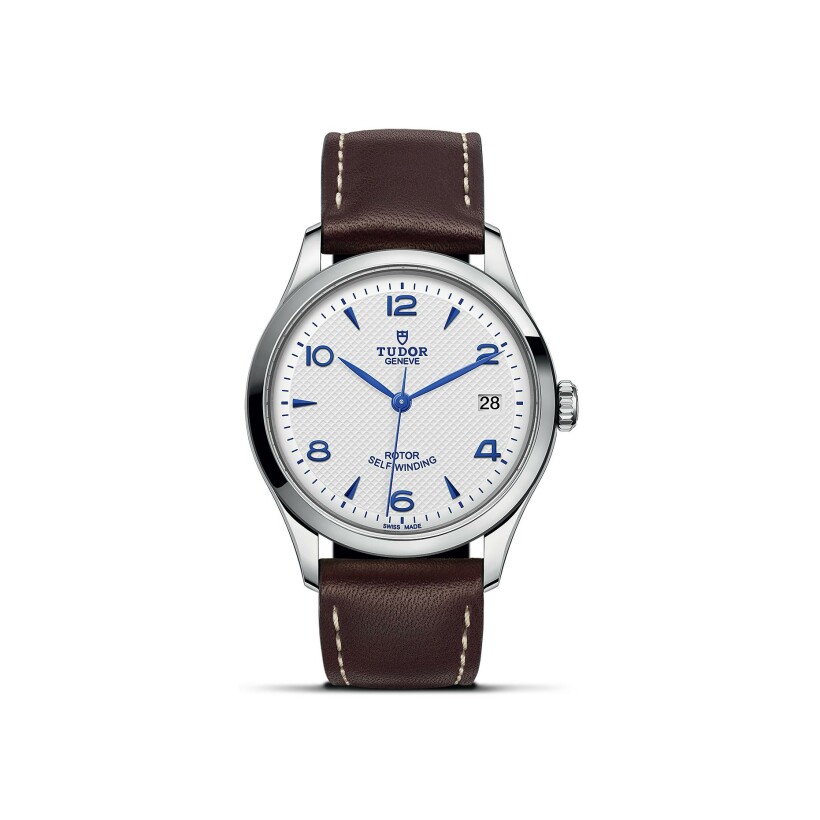 Montre TUDOR 1926 boîtier en acier 36 mm, cadran opalin et bleu