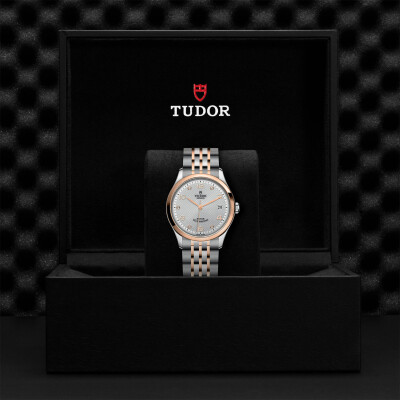 TUDOR 1926 watch, 36 mm steel case, diamond-set dial