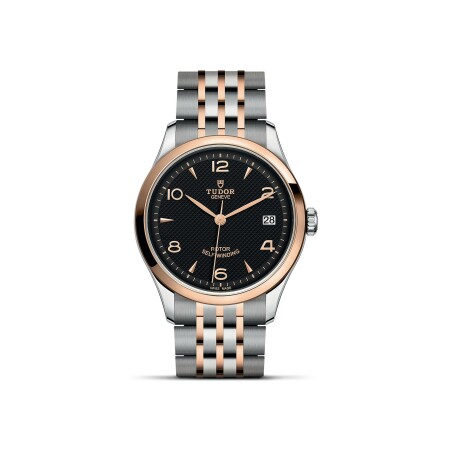 TUDOR 1926 watch, 36 mm steel case, pink gold bezel