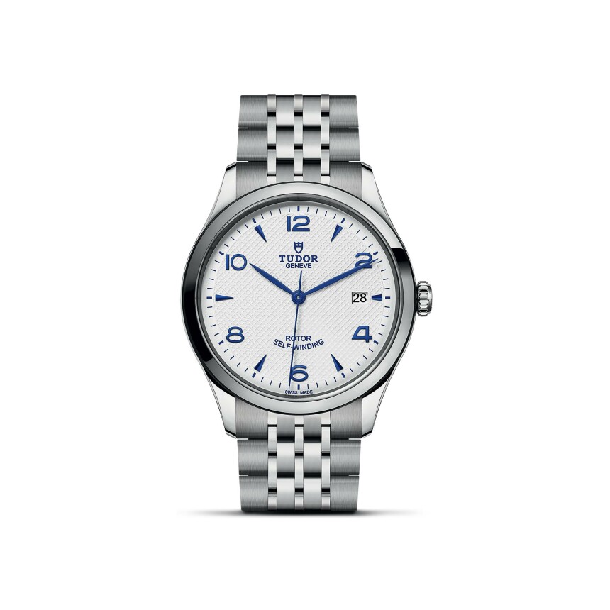 TUDOR 1926 watch, 39 mm steel case, opaline and blue dial