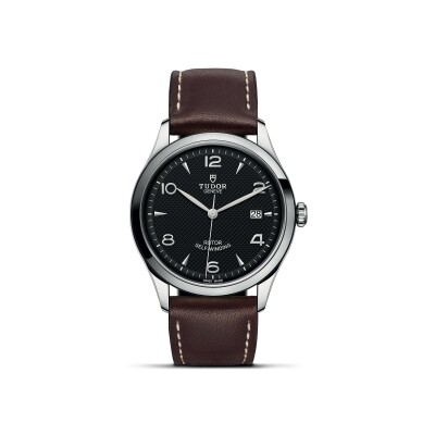 TUDOR 1926 watch, 39 mm steel case, dark-coloured dial