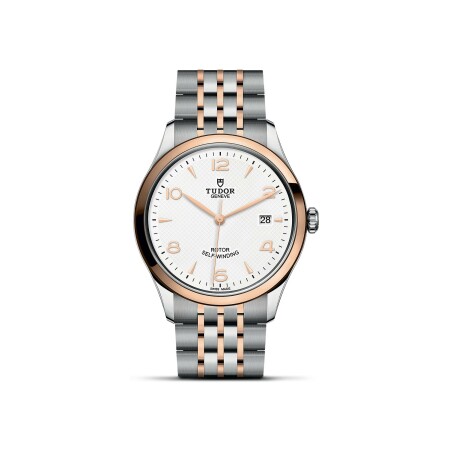 TUDOR 1926 watch, 39 mm steel case, pink gold bezel