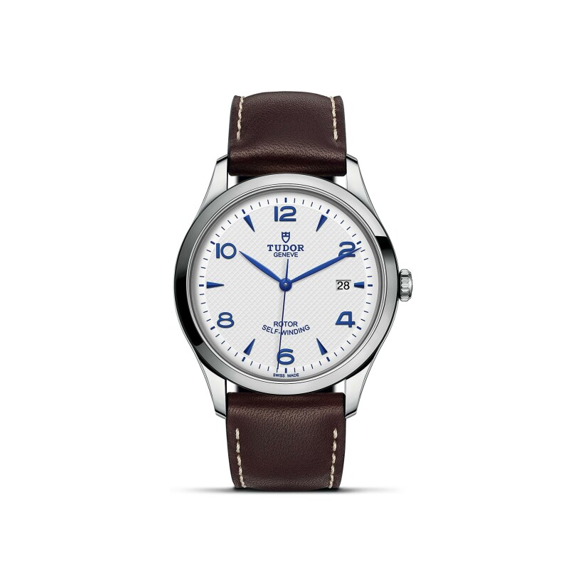 Montre TUDOR 1926 boîtier en acier 41 mm, cadran opalin et bleu