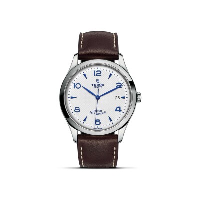 TUDOR 1926 watch, 41 mm steel case, opaline and blue dial