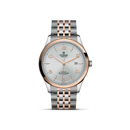 TUDOR 1926 watch, 41 mm steel case, pink gold bezel