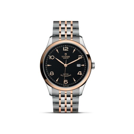 TUDOR 1926 watch, 41 mm steel case, pink gold bezel