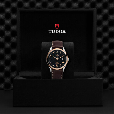 Montre TUDOR 1926 boîtier en acier 41 mm, lunette en or rose