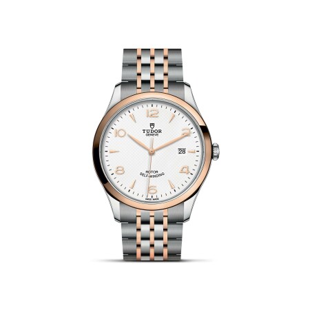 TUDOR 1926 watch, 41 mm steel case, pink gold bezel