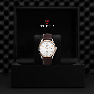 TUDOR 1926 watch, 41 mm steel case, pink gold bezel