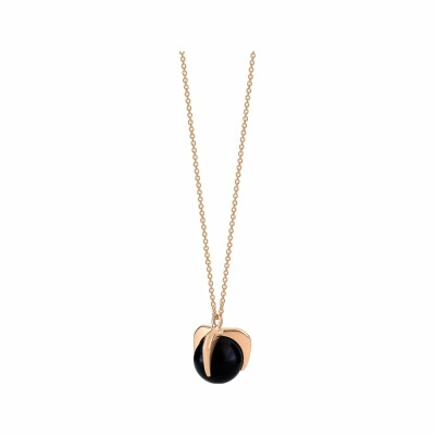 Collier GINETTE NY MARIA en or rose et onyx 