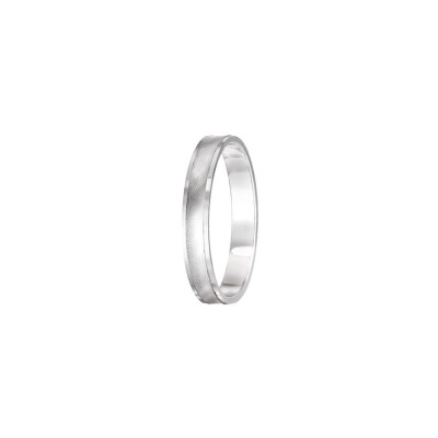 Alliance Jules et Louise en platine, largeur 4mm