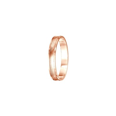 Alliance Jules et Louise en or rose, largeur 4mm