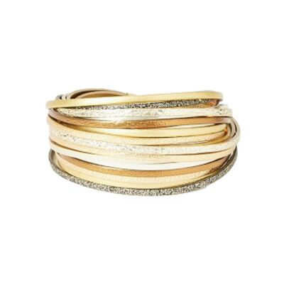 Bracelet FlowersForZoé MAGNUM My Way  en cuir et acier