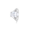 Solitaire Princesse en or blanc et diamants