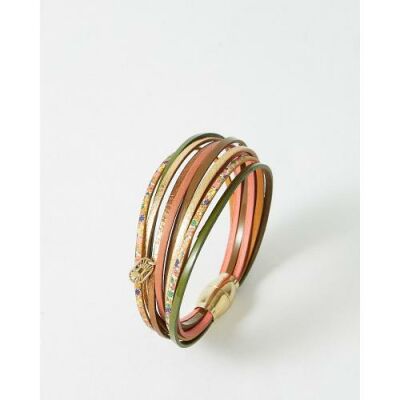 Bracelet FlowersforZoé MALICIEUX Flowers en cuir et métal, T3