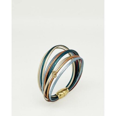 Bracelet FlowersforZoé MALICIEUX Stardust en cuir et métal