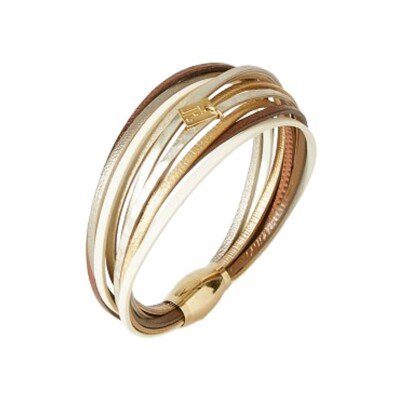 Bracelet FlowersForZoé MALICIEUX My Way  en cuir et acier