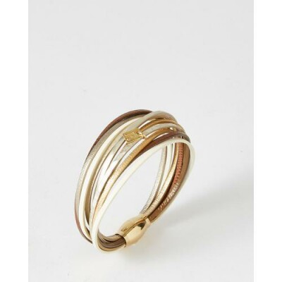 Bracelet FlowersforZoé MALICIEUX My Way en cuir et métal, T3